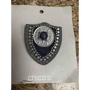 Vintage Chicos Navy Two Shillings Police Badge Style Brooch Pin